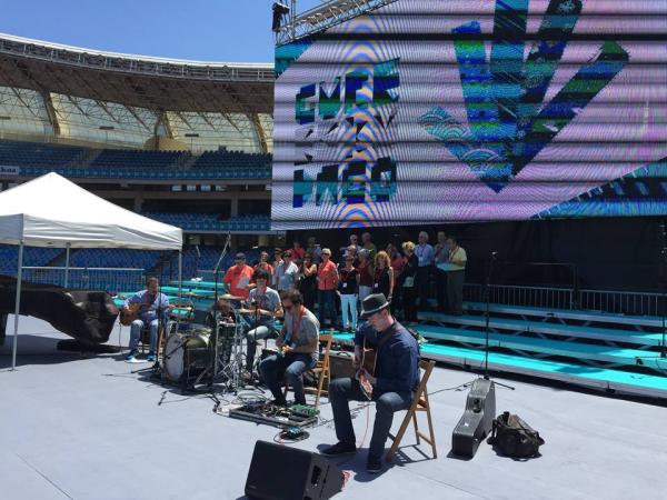 Stade anoeta san sebastian avec Anne Etchegoyen le 21 juin 2015